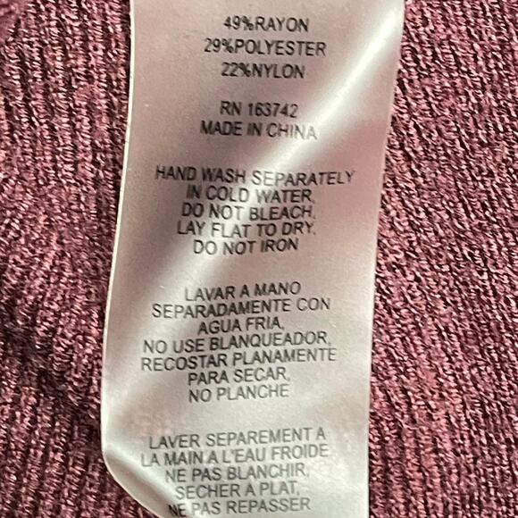 Vida Milano sweater dolman boatneck quiet luxury ancho chile red women’s large - Picture 6 of 6